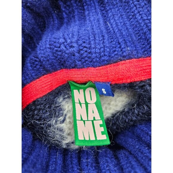 Noname Mohair/Wool Turtleneck Sweater Dress Womens S Blue Oversized - Picture 4 of 5